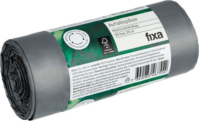 Avfallspåse 30L Återvunnen Plast