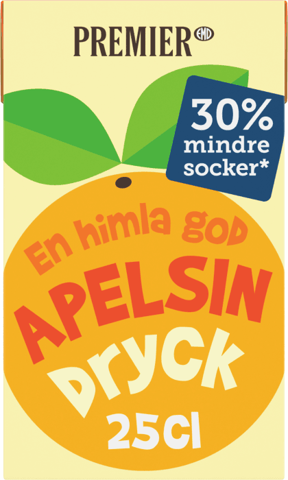 Apelsindryck Mindre Socker Fruktdryck Tetra