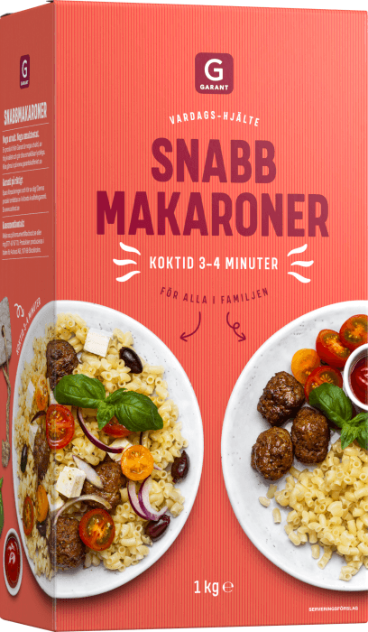 Snabbmakaroner Pasta