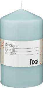 Blockljus 12cm Ljusgrön 40h