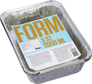 Aluminiumform med Lock 2000ml
