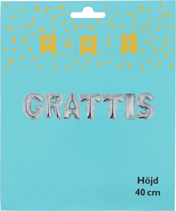 Ballong Grattis 40cm