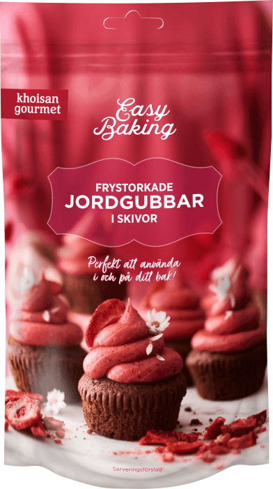 Jordgubbar Frystorkade Skivor