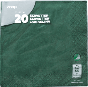 Servetter Mörkgrön