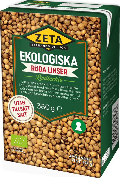 Röda Linser Färdigkokta EKO