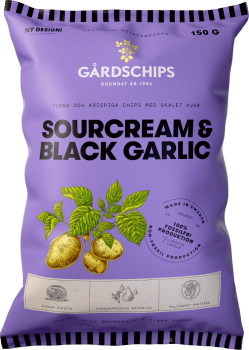 Chips Sourcream & Black Garlic