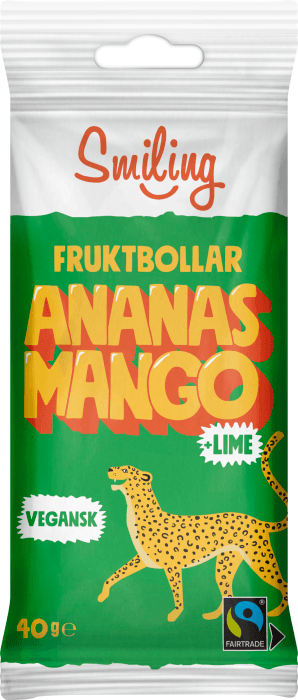 Fruktbollar Mango, Ananas & Lime Fairtrade