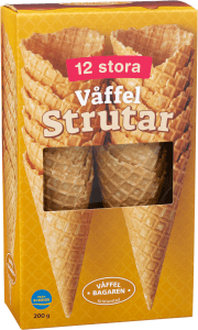 Våffelstrutar Stora