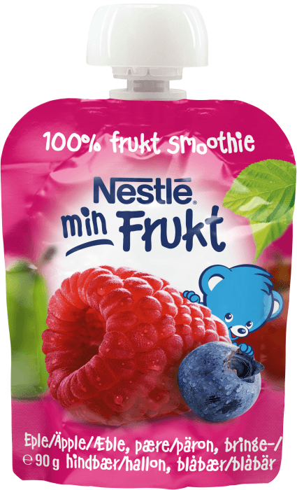 Klämpåse Min Frukt Äpple & Hallon 6 mån