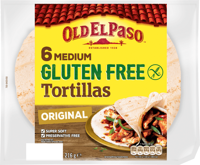 Tortillas Medium Glutenfri 6-p