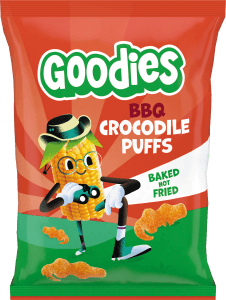 Barnsnacks Crocodile puffs BBQ Från 3år