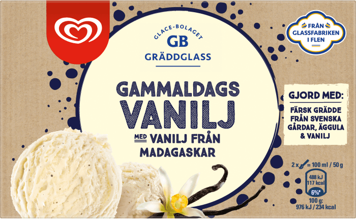 Gräddglass Gammeldags Vanilj