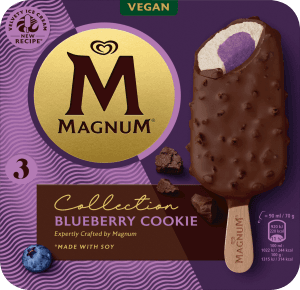 Glasspinnar Blueberry Cookie Vegan 3-p