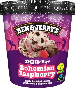 Glass Bohemian raspberry non dairy