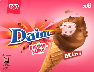 Glass Mini Daim Strawberry