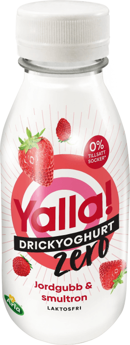 Drickyoghurt Zero Jordgubb & Smultron Laktosfri 0,5%