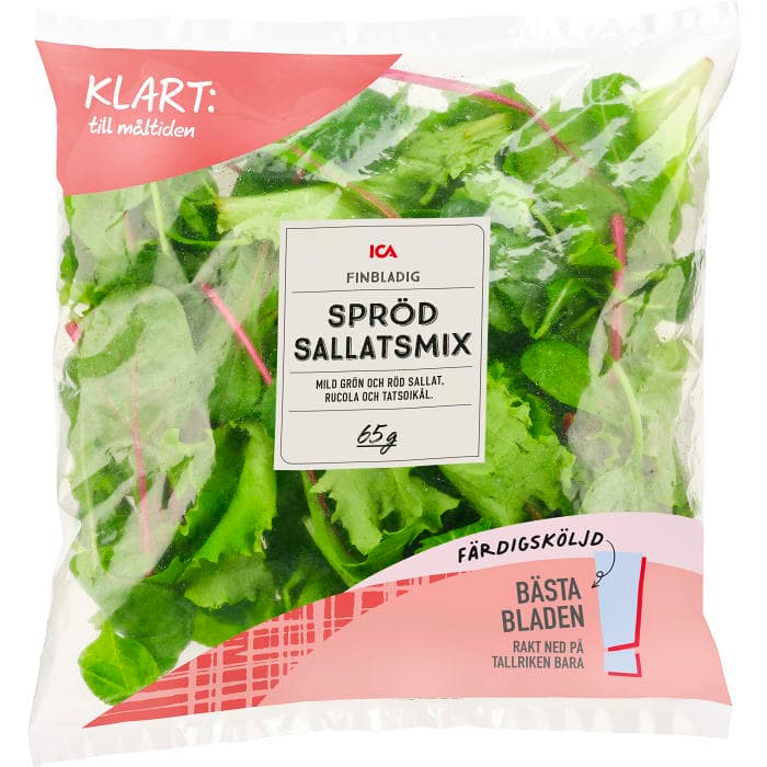 Sallatsmix Finbladig Spröd Sköljd
