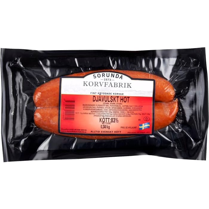 fabrik Korv Djävulskt Hot fabrik