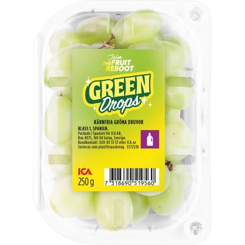 Gröna Druvor kärnfria