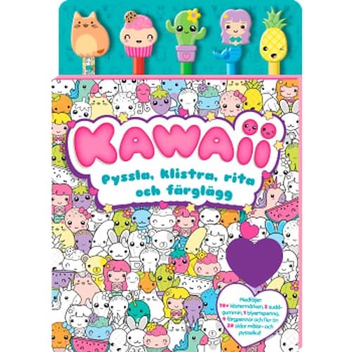 Kawaii : Pyssla, klistra, rita och färglägg