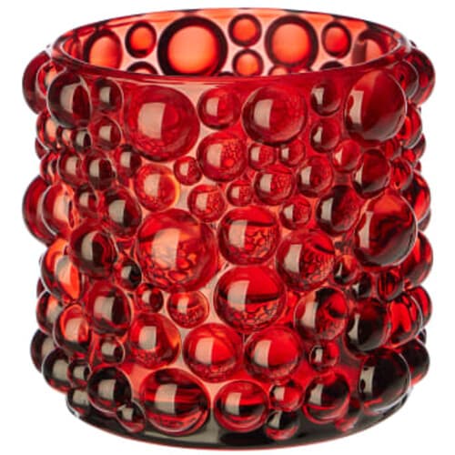 Bubble ljuslykta röd