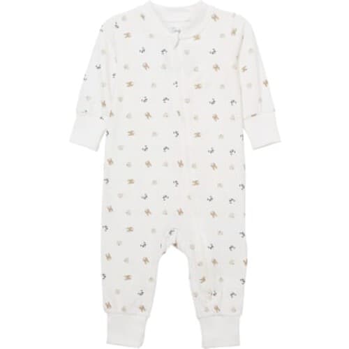 Babypyjamas vit djur strl 62