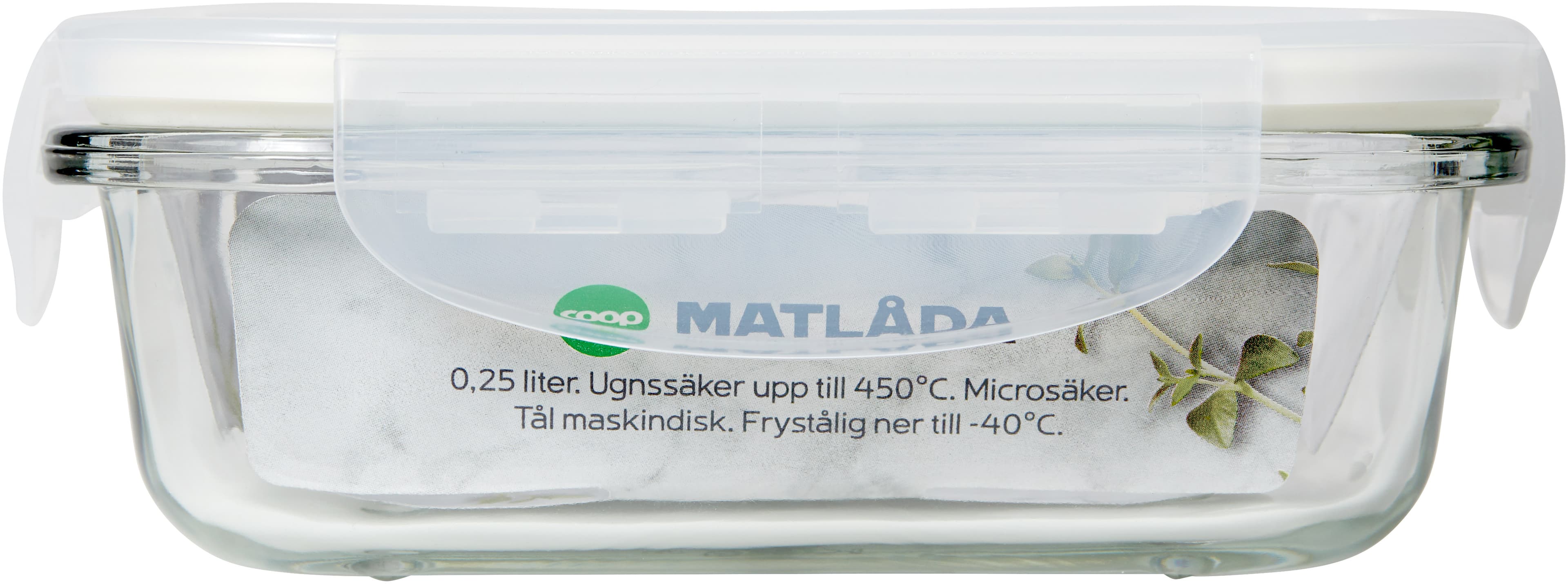 Matlåda glas 0,25 l