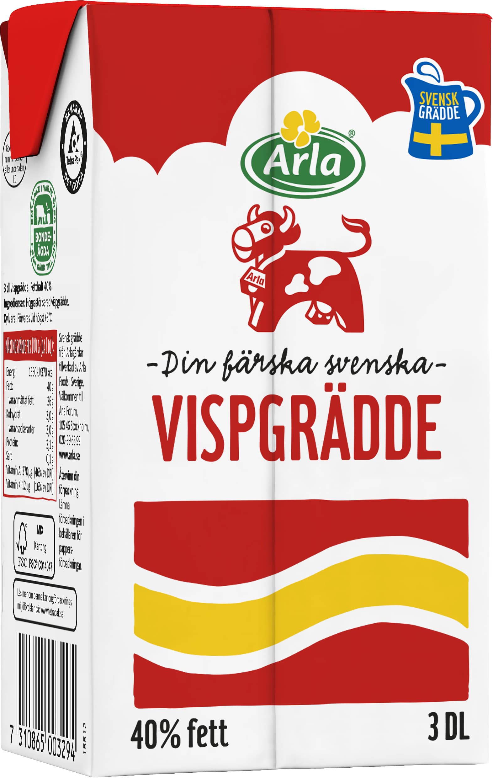 Vispgrädde Färsk 40%