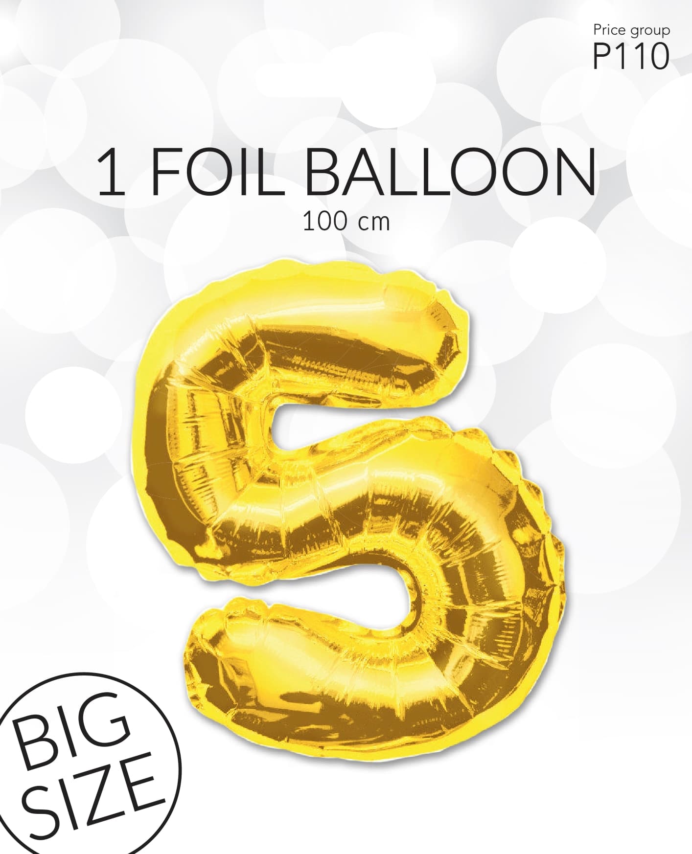 Folieballong Guld 5
