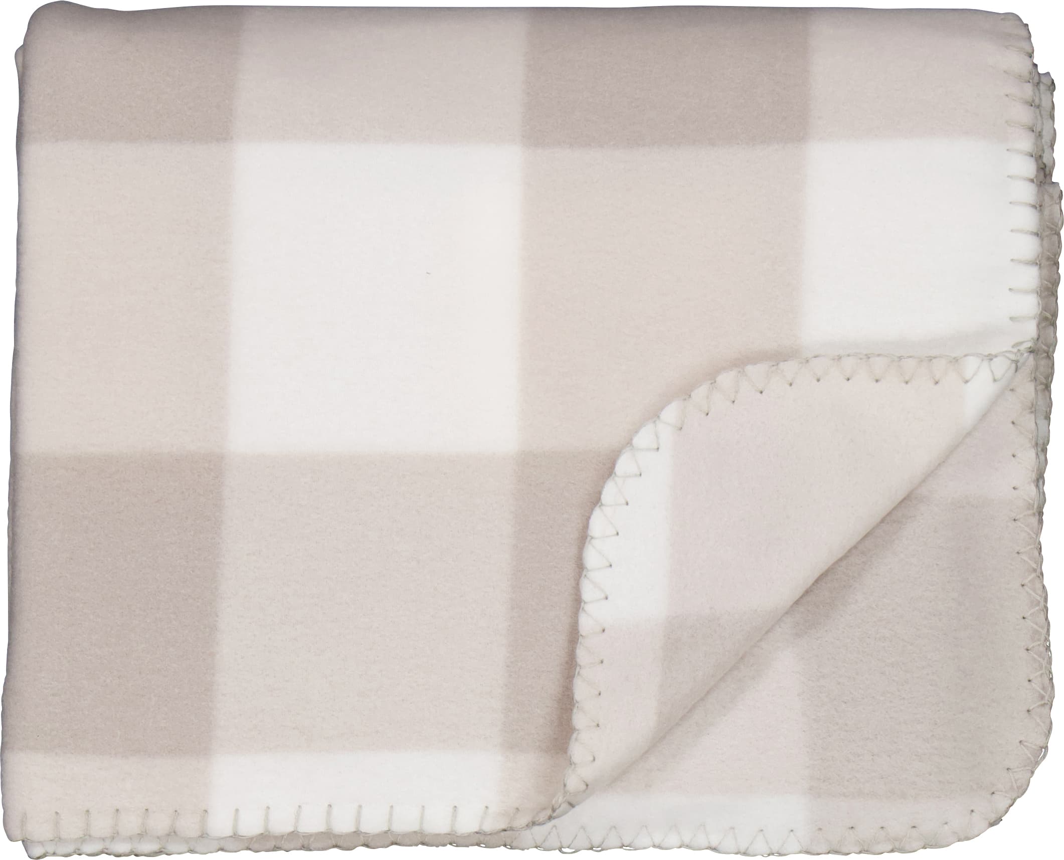 Fleecepläd Polar Grå/Vitrutig