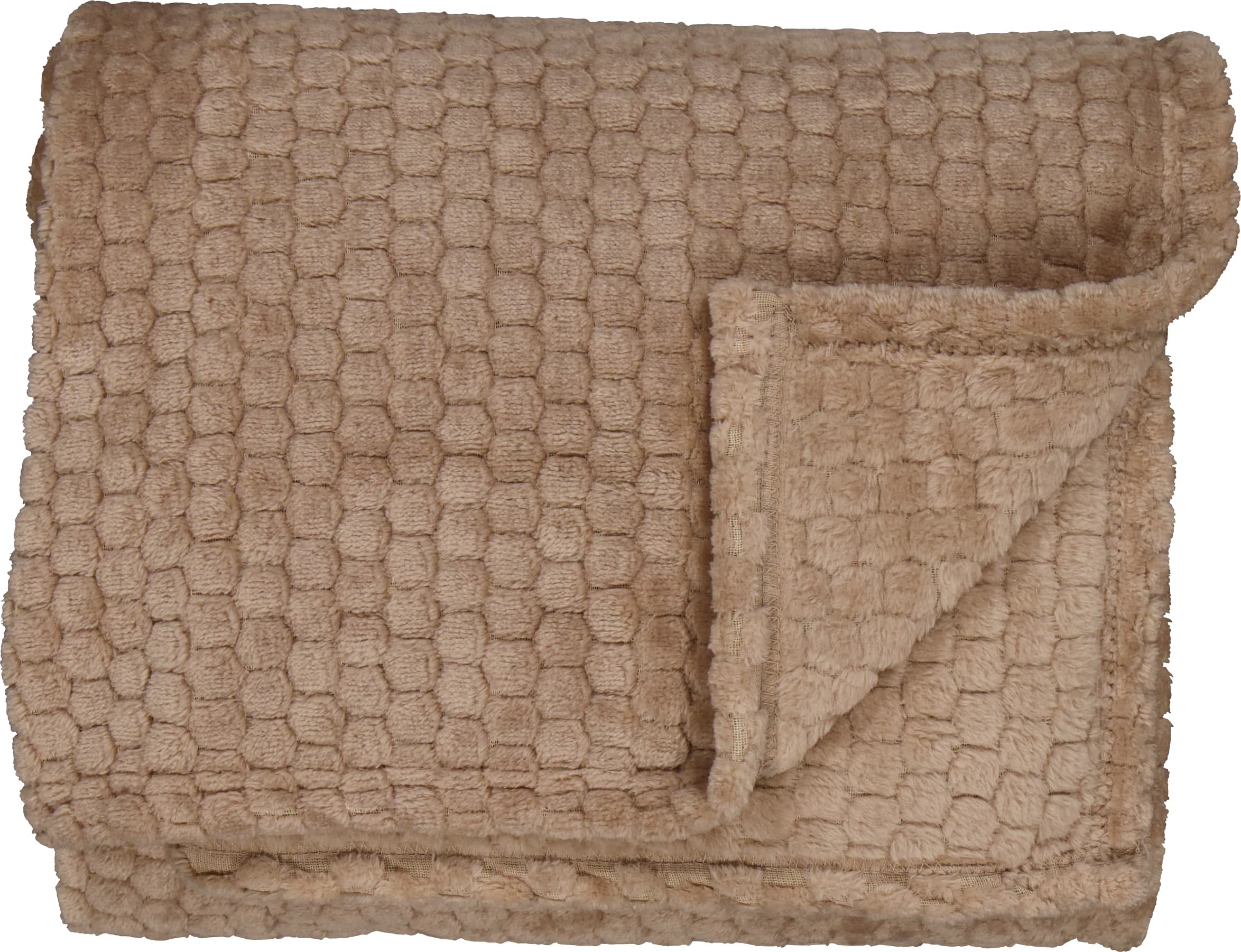 Pläd Bella Mörkbeige