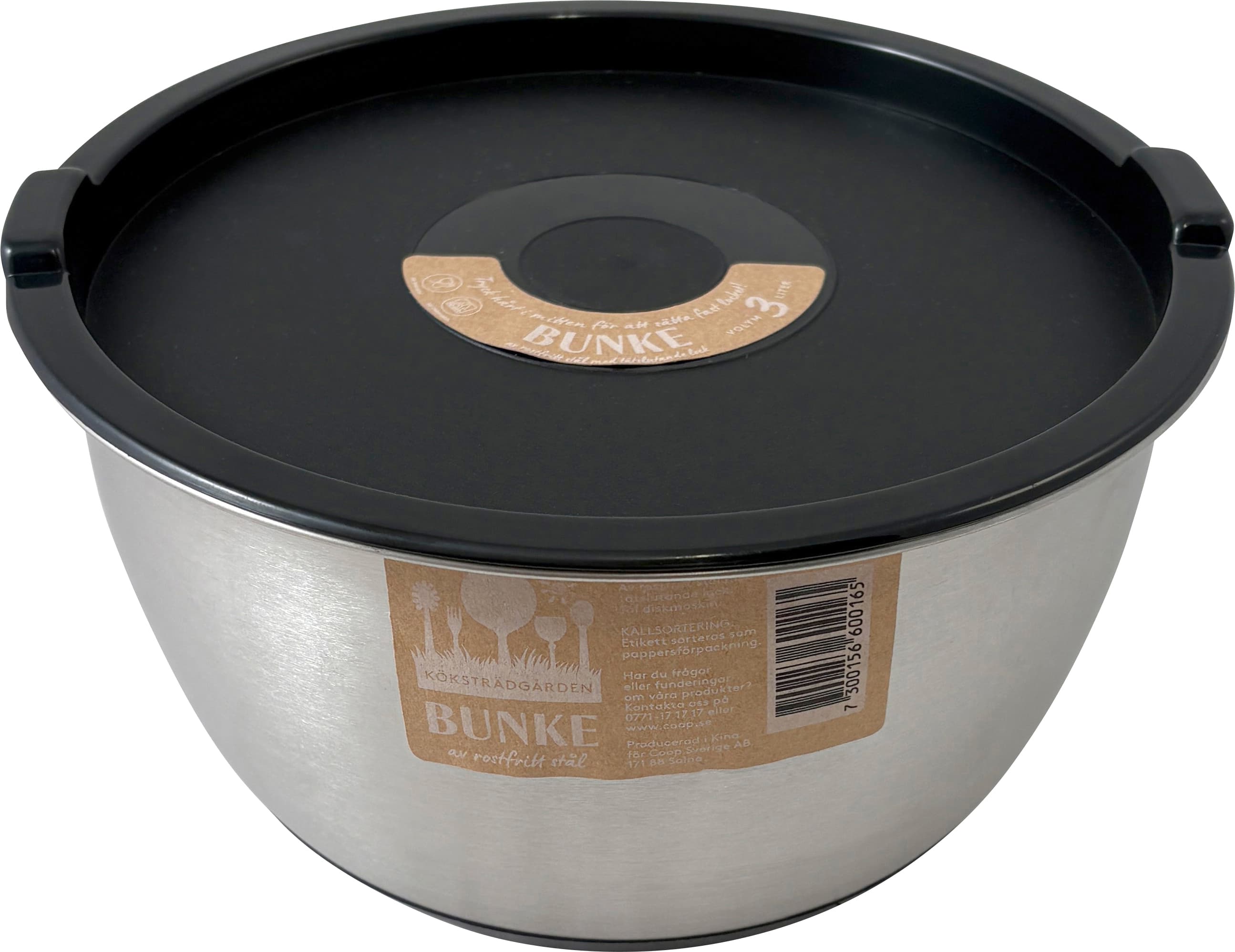 Bunke Rostfri 3 liter