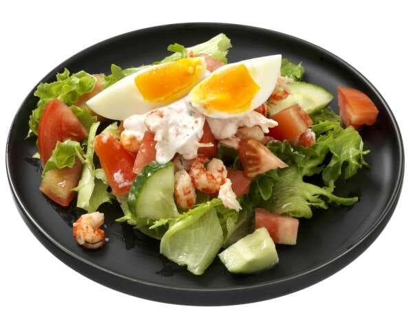 Grönsallad Med Kräftor