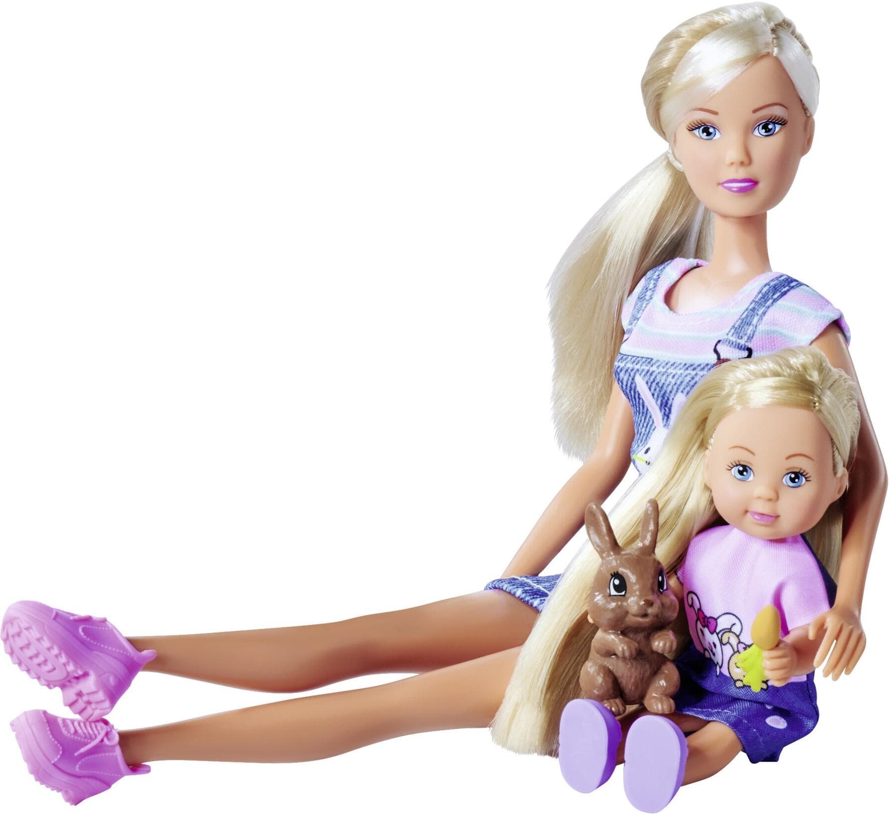 Docka Steffi & Evi kaninbur