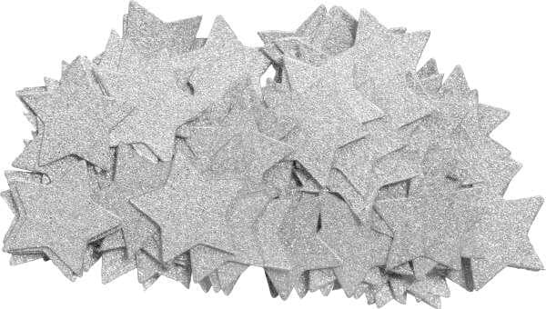 Konfetti Stjärna Silverglitter