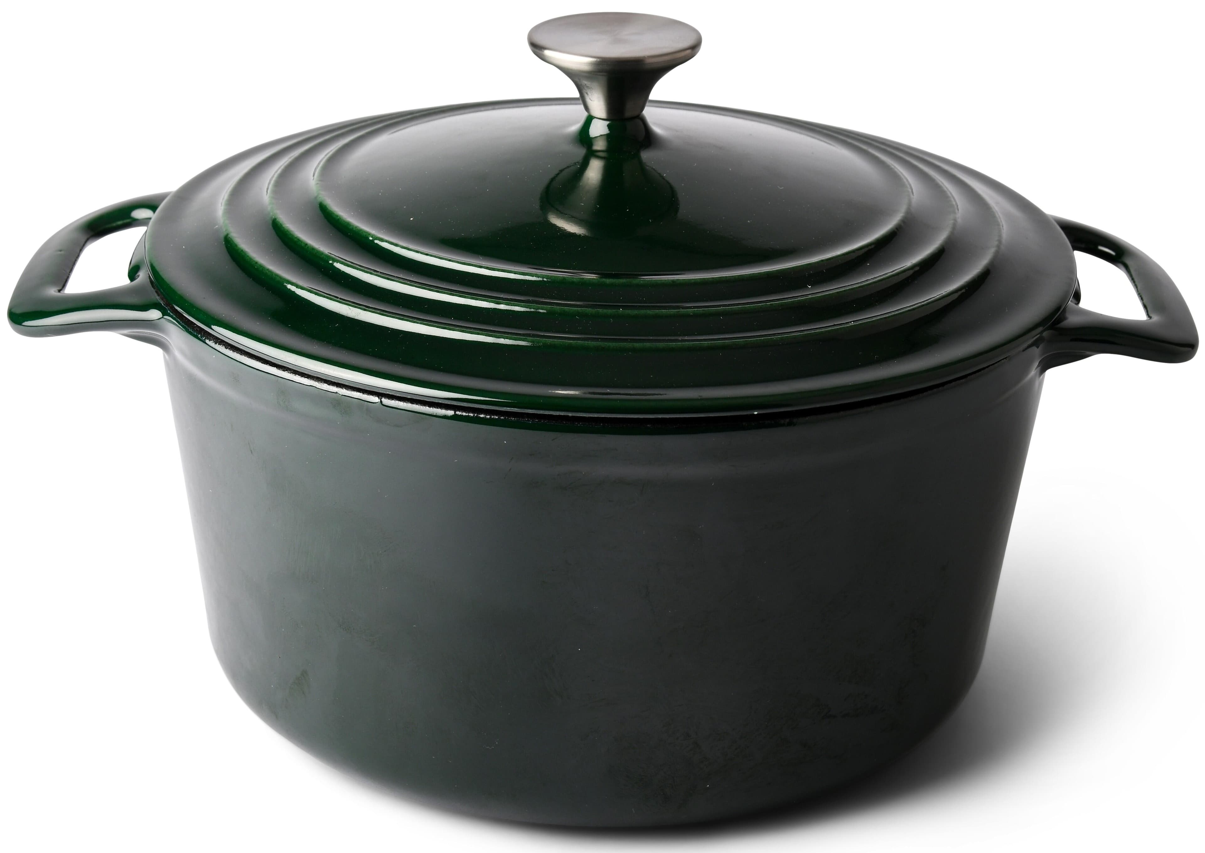 Gjutjärnsgryta Rund Grön 4L