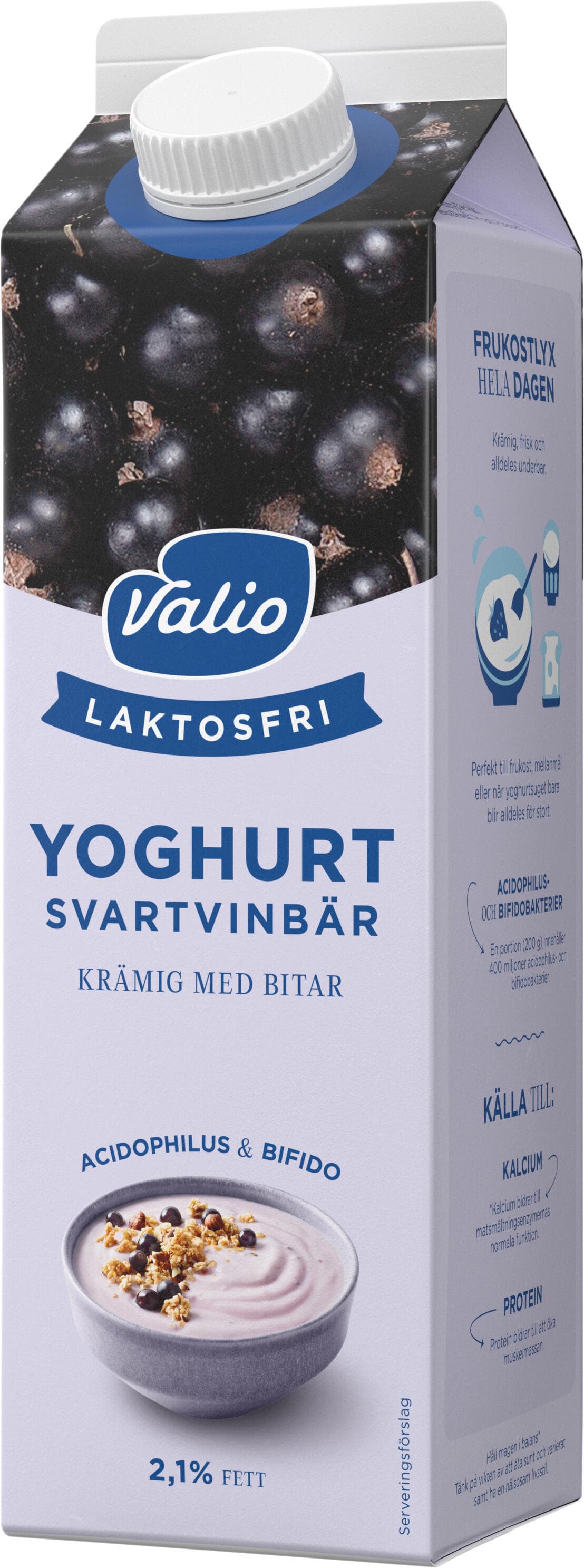 Yoghurt Svarta Vinbär Laktosfri 2,1%